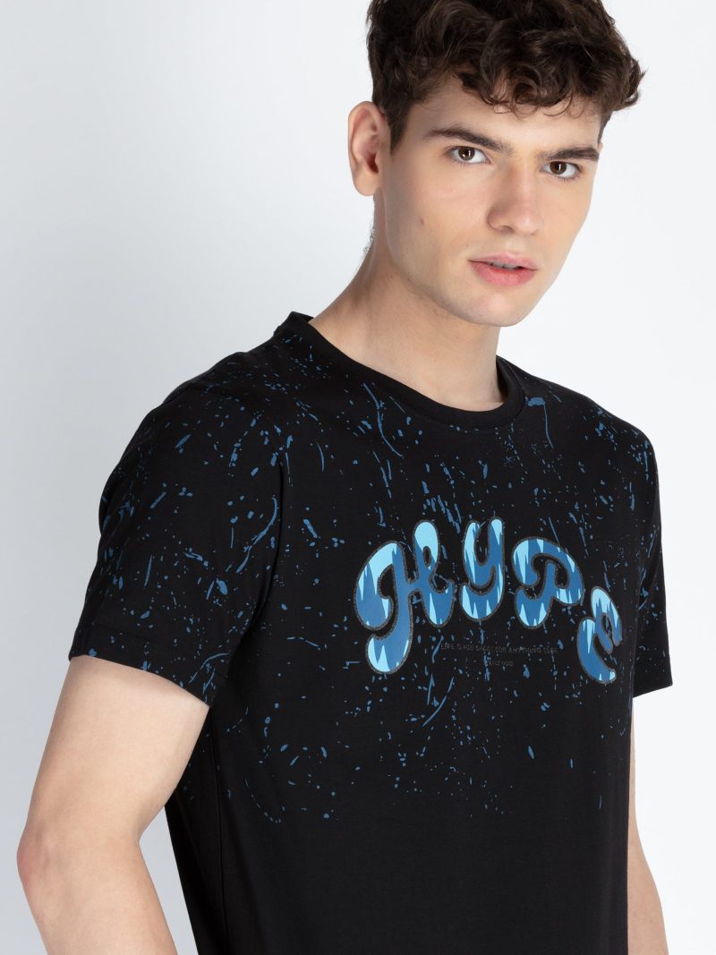 Mens All Over Printed Round Neck T-Shirt
