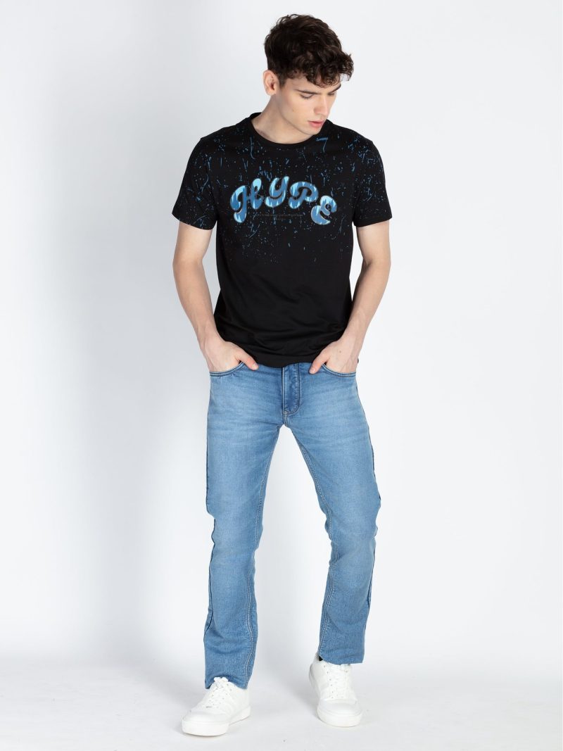 Mens All Over Printed Round Neck T-Shirt