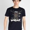 Mens Front Printed Round Neck T-Shirt