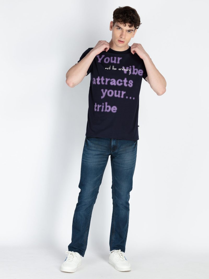 Mens Printed Round Neck T-Shirt