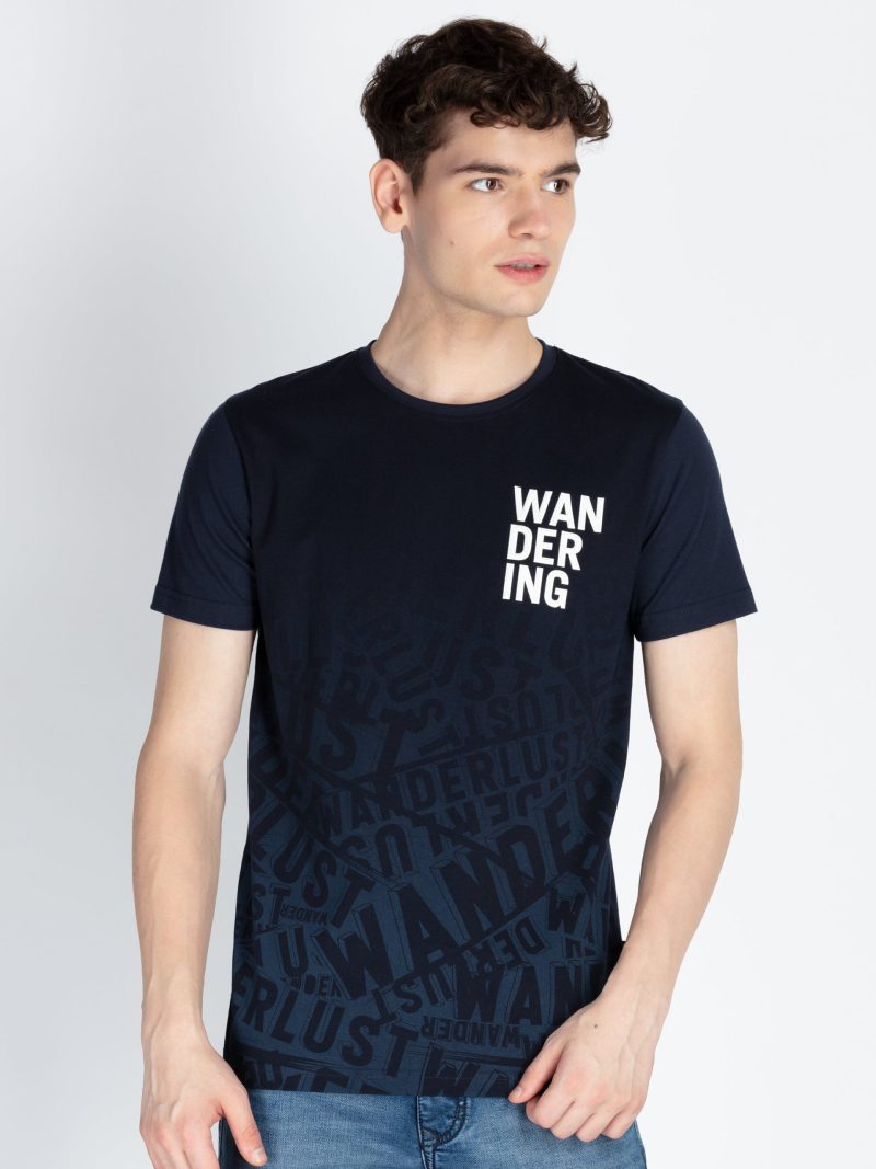 Mens Printed Round Neck T-Shirt