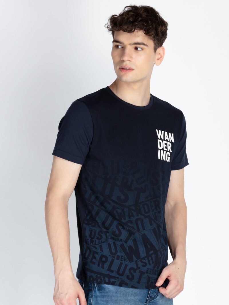 Mens Printed Round Neck T-Shirt
