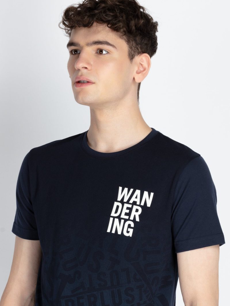 Mens Printed Round Neck T-Shirt