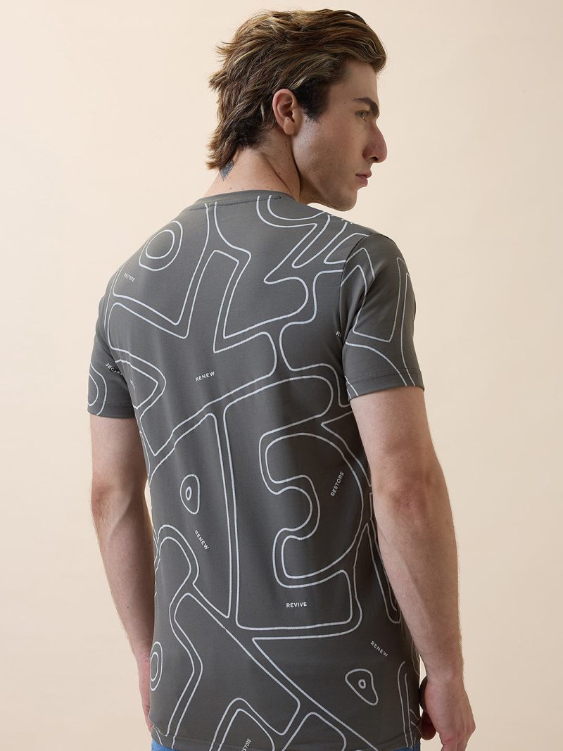 Status Quo Men'S Printed Round Neck Half Sleeves Regular Fit T-Shirt