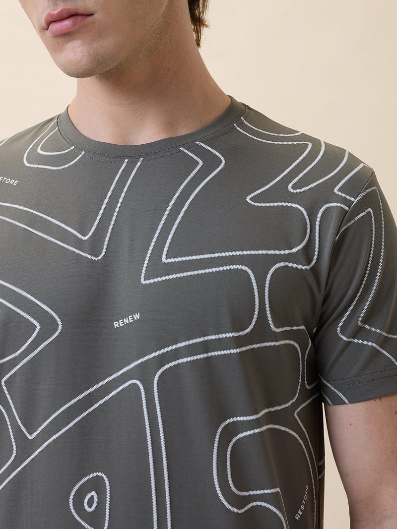 Status Quo Men'S Printed Round Neck Half Sleeves Regular Fit T-Shirt