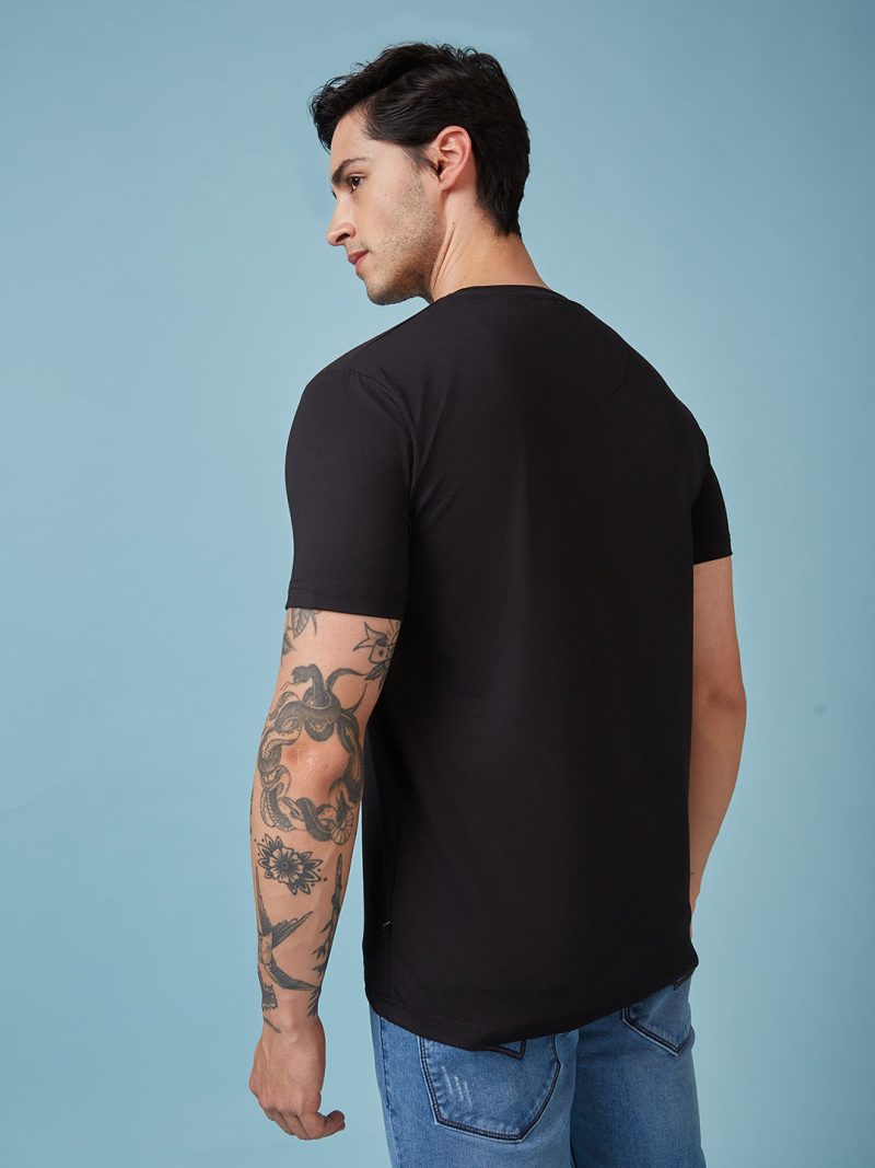 Status Quo Men'S Typography Printed Round Neck Short Sleeves Regular Fit Tshirt
