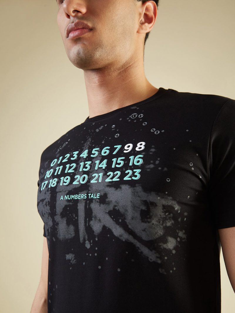 Status Quo Men'S Chest Typography Printed Round Neck Half Sleeves Regular Fit Tshirt