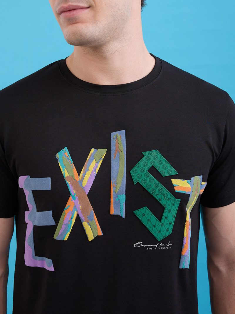 Status Quo Men'S Printed Round Neck Half Sleeves Regular Fit Tshirt