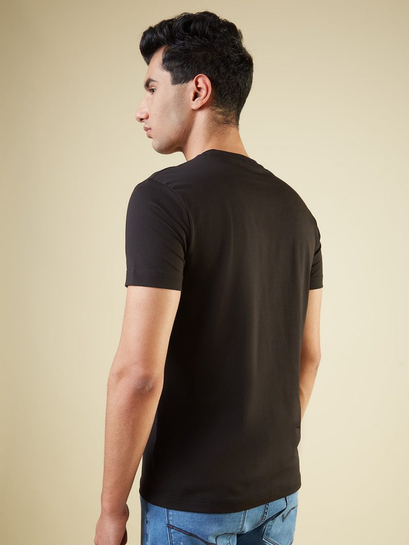 Status Quo Men'S Chest Graphic Printed Round Neck Half Sleeves Regular Fit Tshirt