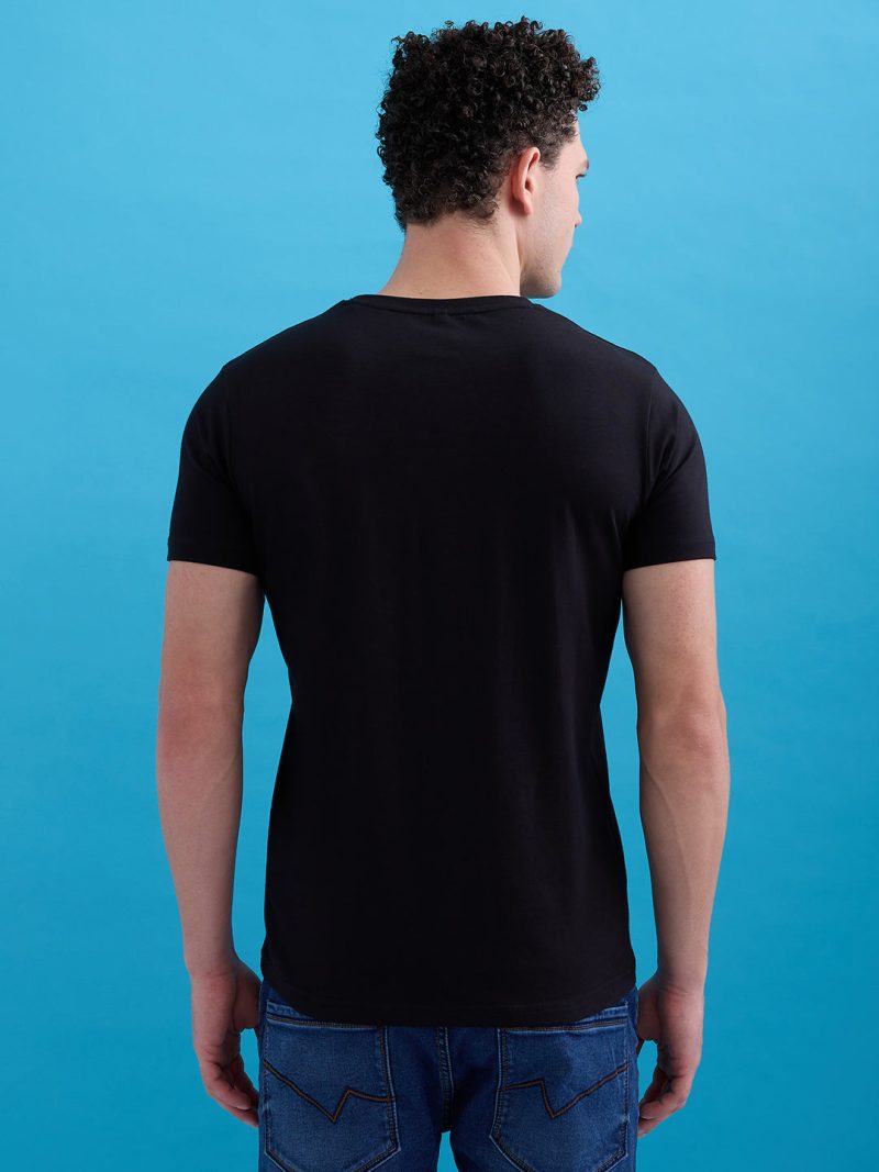 Status Quo Men'S Graphic Printed Round Neck Half Sleeves Regular Fit Tshirt