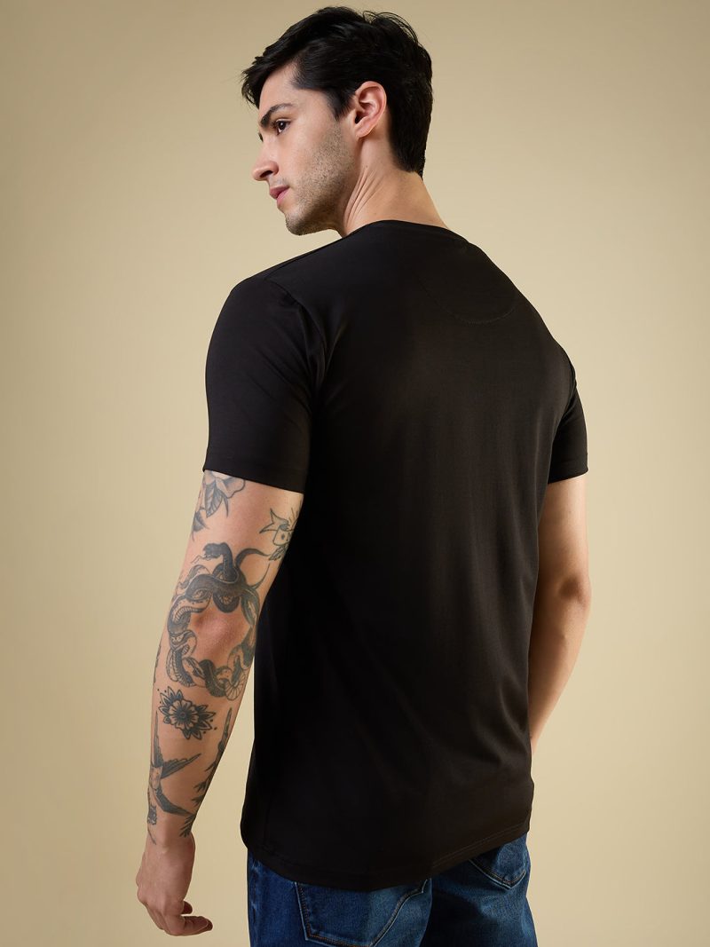 Status Quo Men'S Full-Front Graphic Printed Round Neck Half Sleeves Regular Fit Tshirt