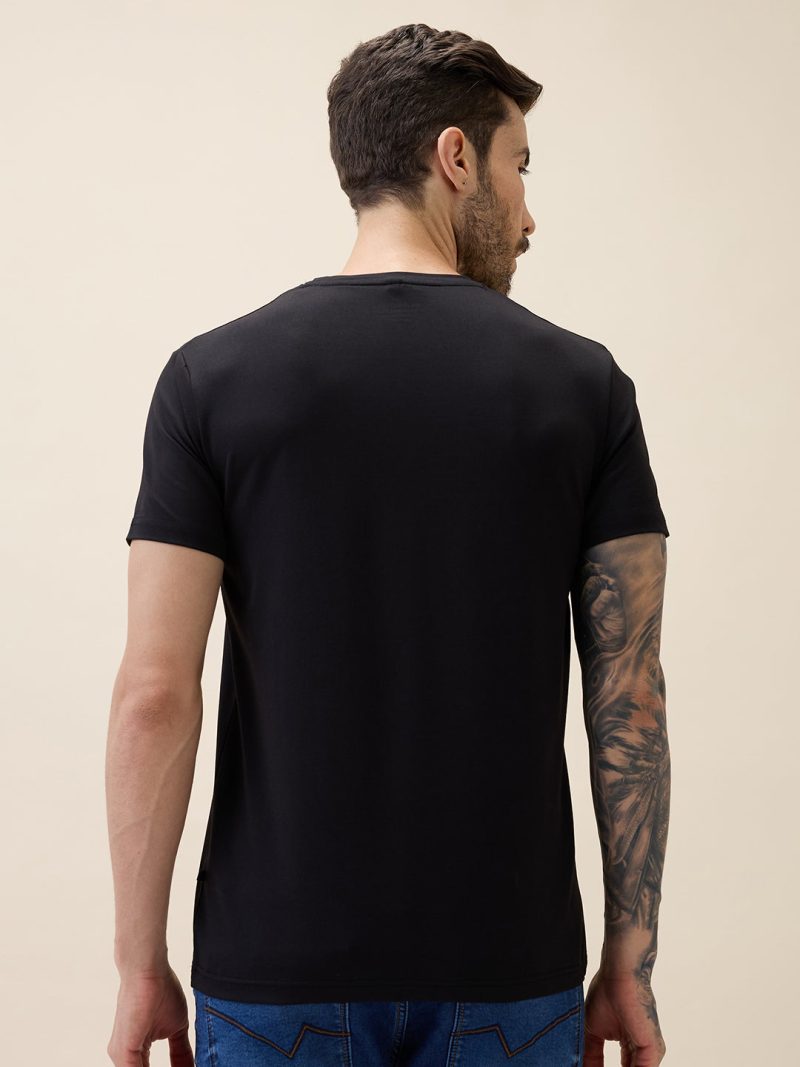 Status Quo Men'S Printed Round Neck Half Sleeves Regular Fit Tshirt