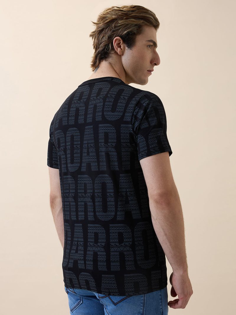 Status Quo Men'S Printed Round Neck Half Sleeves Regular Fit Tshirt