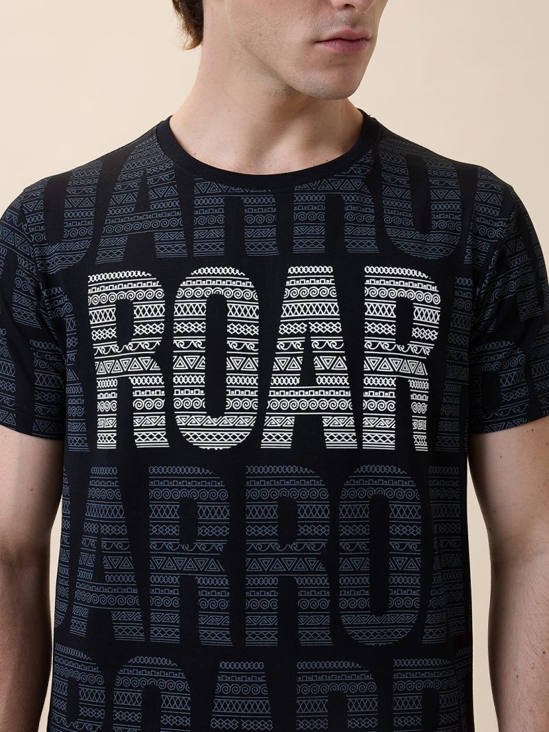 Status Quo Men'S Printed Round Neck Half Sleeves Regular Fit Tshirt