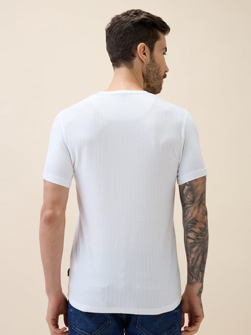 Status Quo Men'S Solid Round Neck Half Sleeves Regular Fit Tshirt