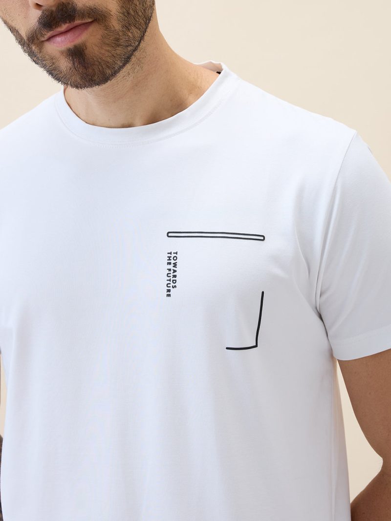 Status Quo Men'S Printed Round Neck Half Sleeves Regular Fit Tshirt