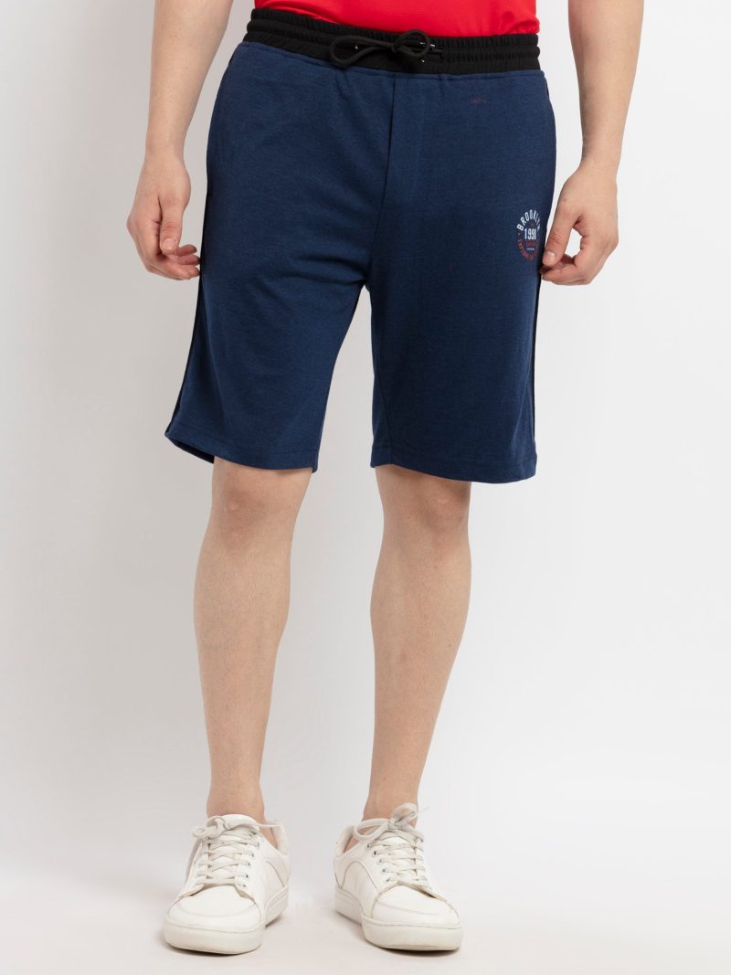 Status Quo Status Quo Men'S Solid Regular Fit Short With Logo