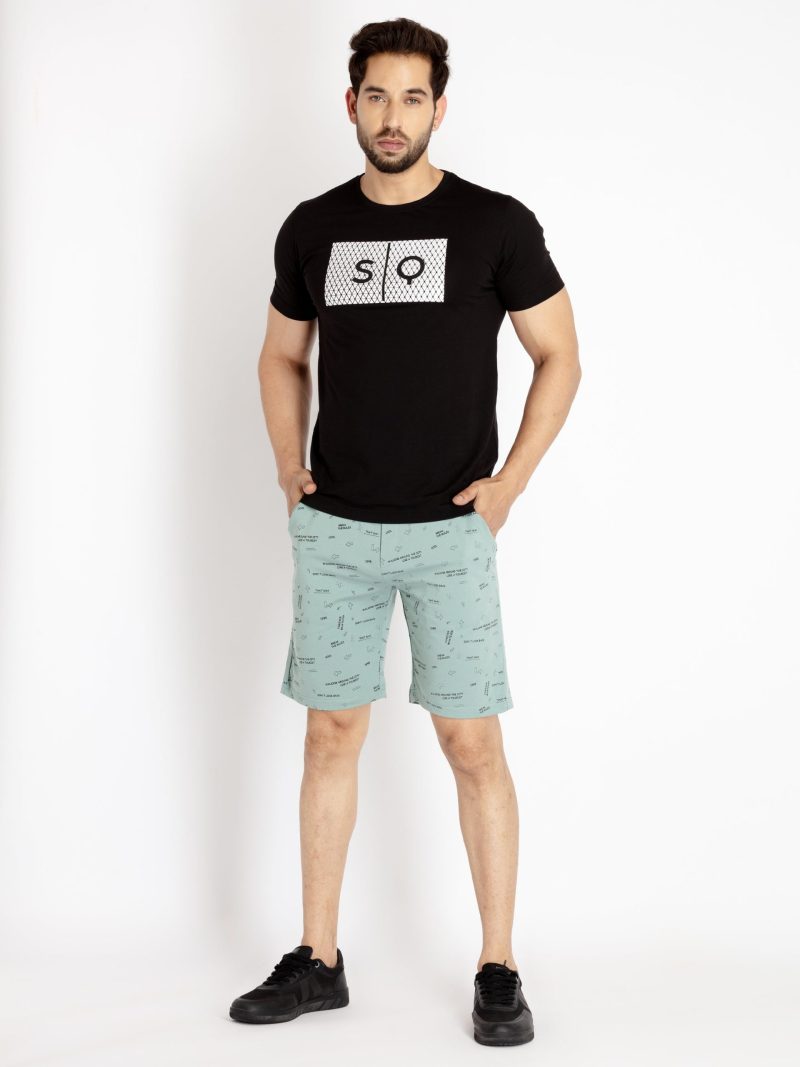 Status Quo Mens Solid Regular Fit Shorts