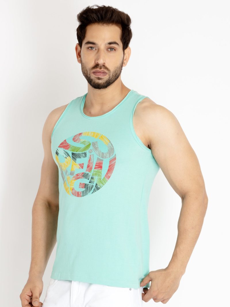 Mens Printed Sleeveless T-Shirt