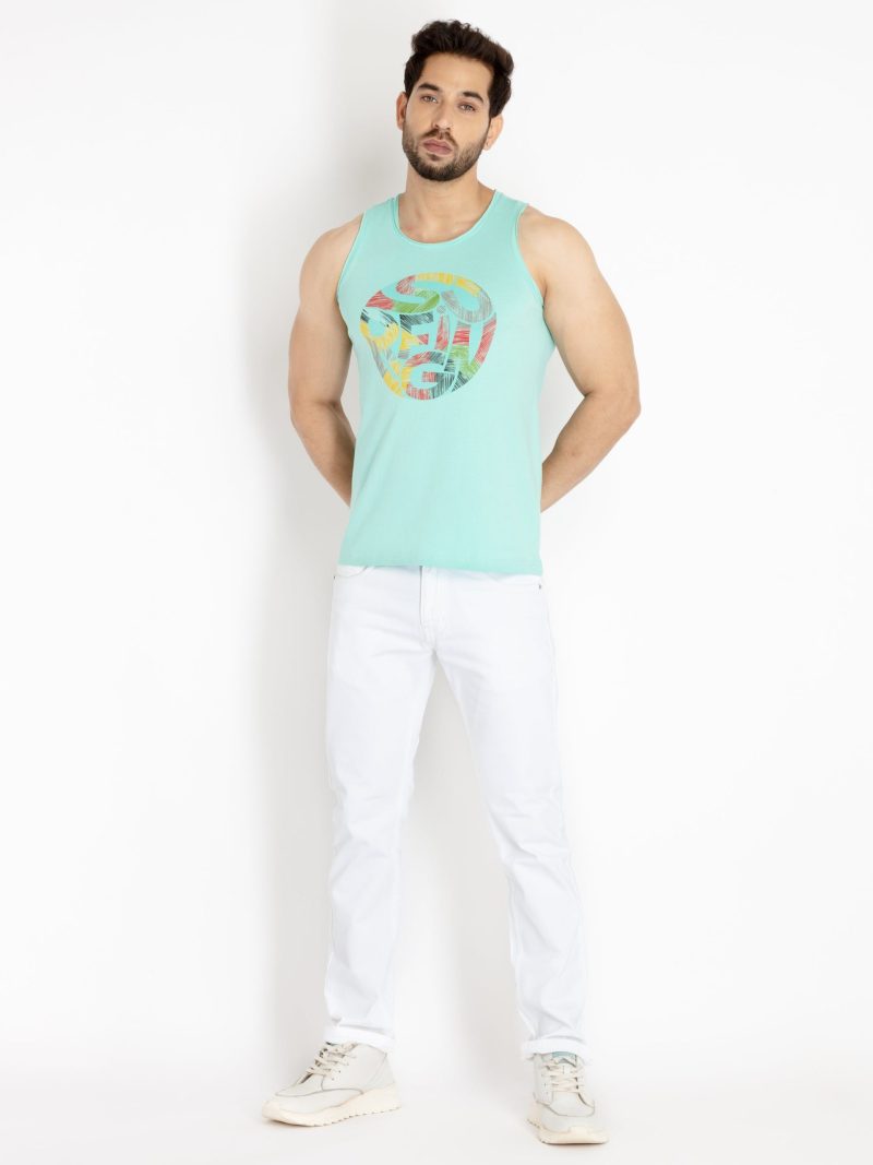 Mens Printed Sleeveless T-Shirt