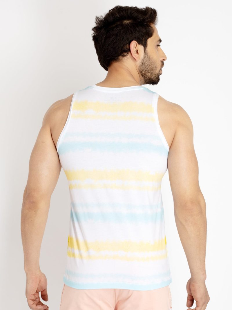 Mens Printed Round Neck Sleeveless T-Shirt