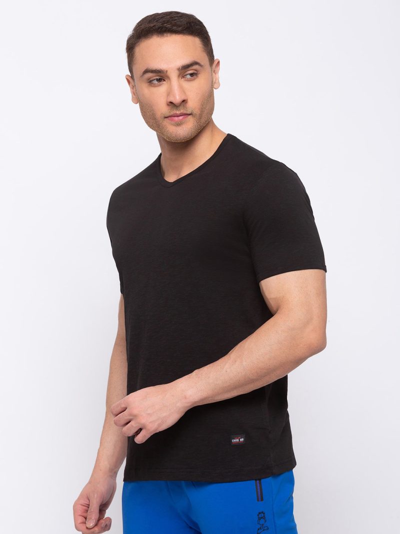 Mens Solid V Neck T-Shirt