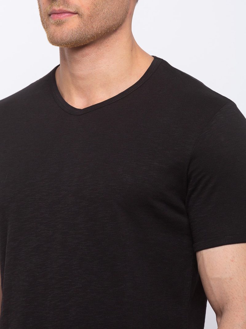 Mens Solid V Neck T-Shirt