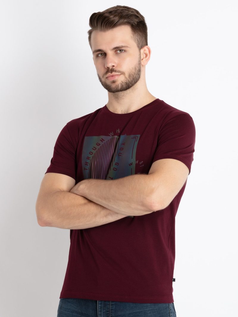 Mens Printed Round Neck T-Shirt