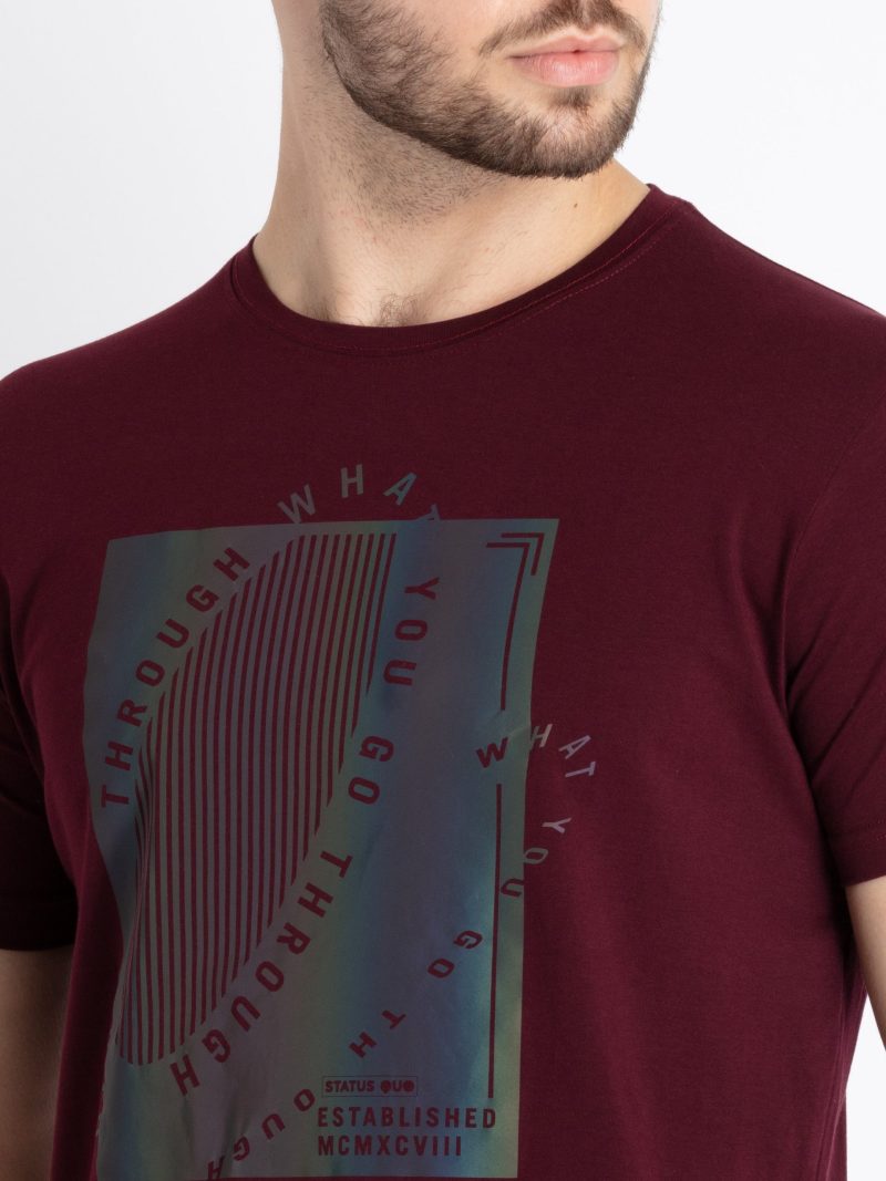 Mens Printed Round Neck T-Shirt