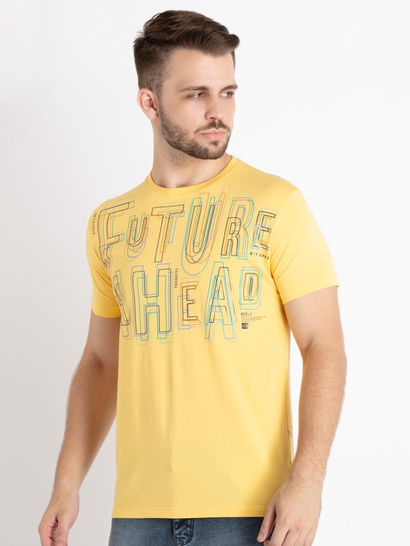 Mens Printed Round Neck T-Shirt