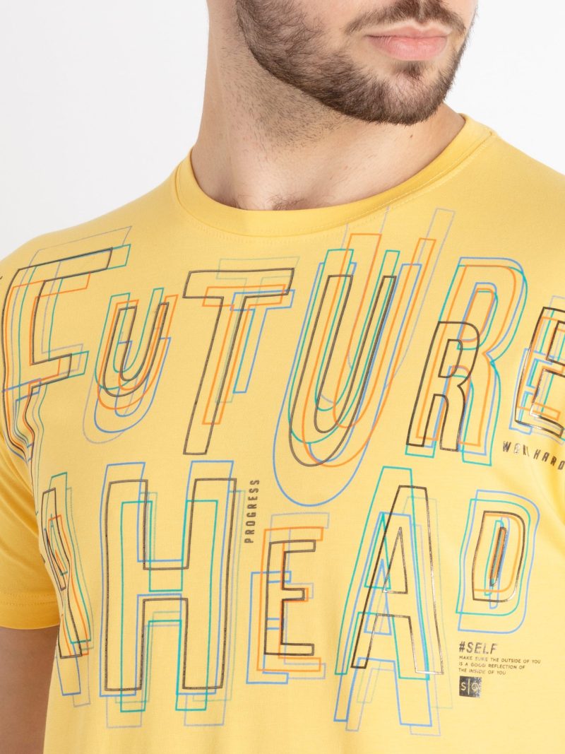 Mens Printed Round Neck T-Shirt