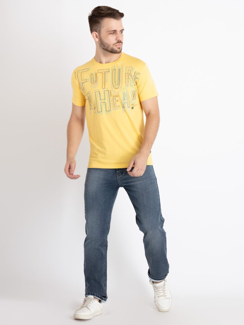Mens Printed Round Neck T-Shirt