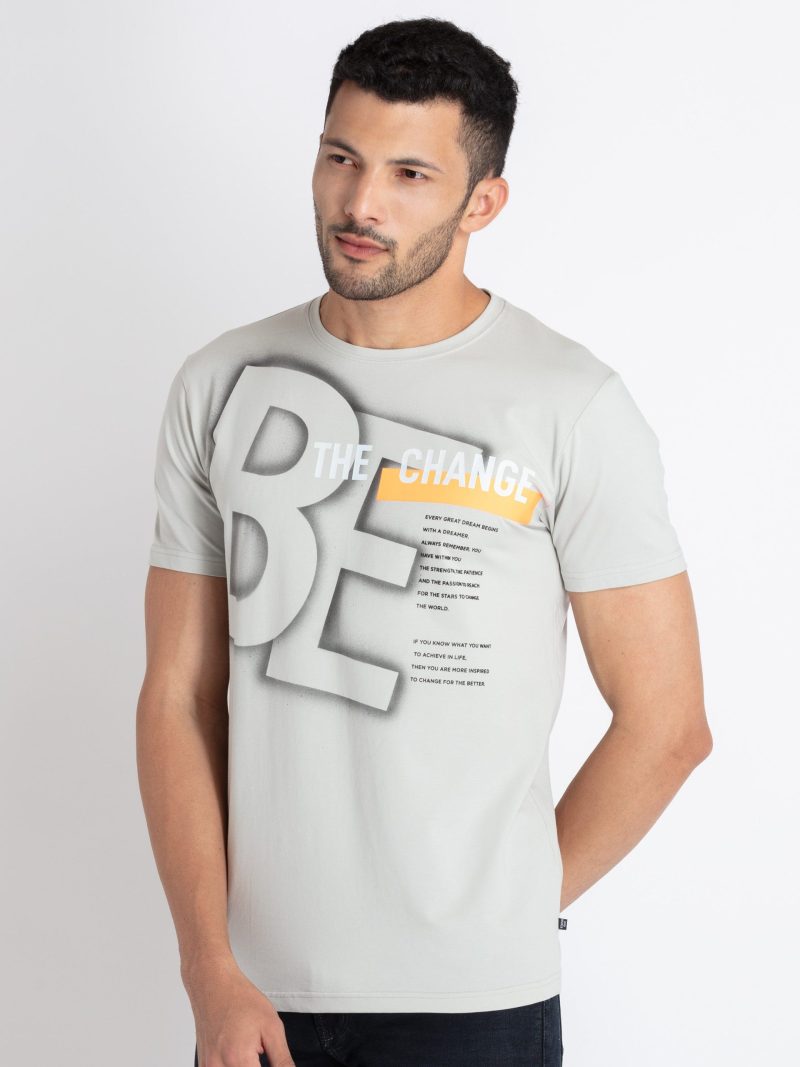 Mens Printed Round Neck T-Shirt