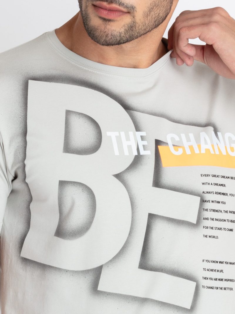 Mens Printed Round Neck T-Shirt