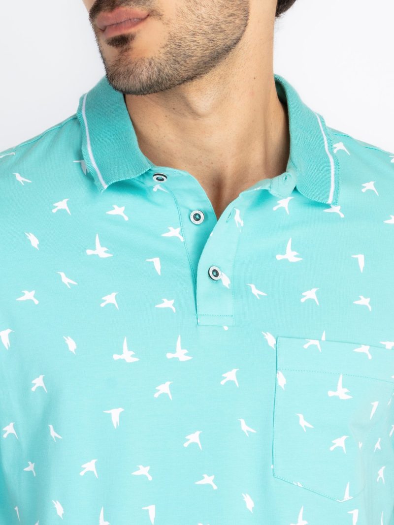 Status Quo Mens All Over Printed Polo T-Shirt