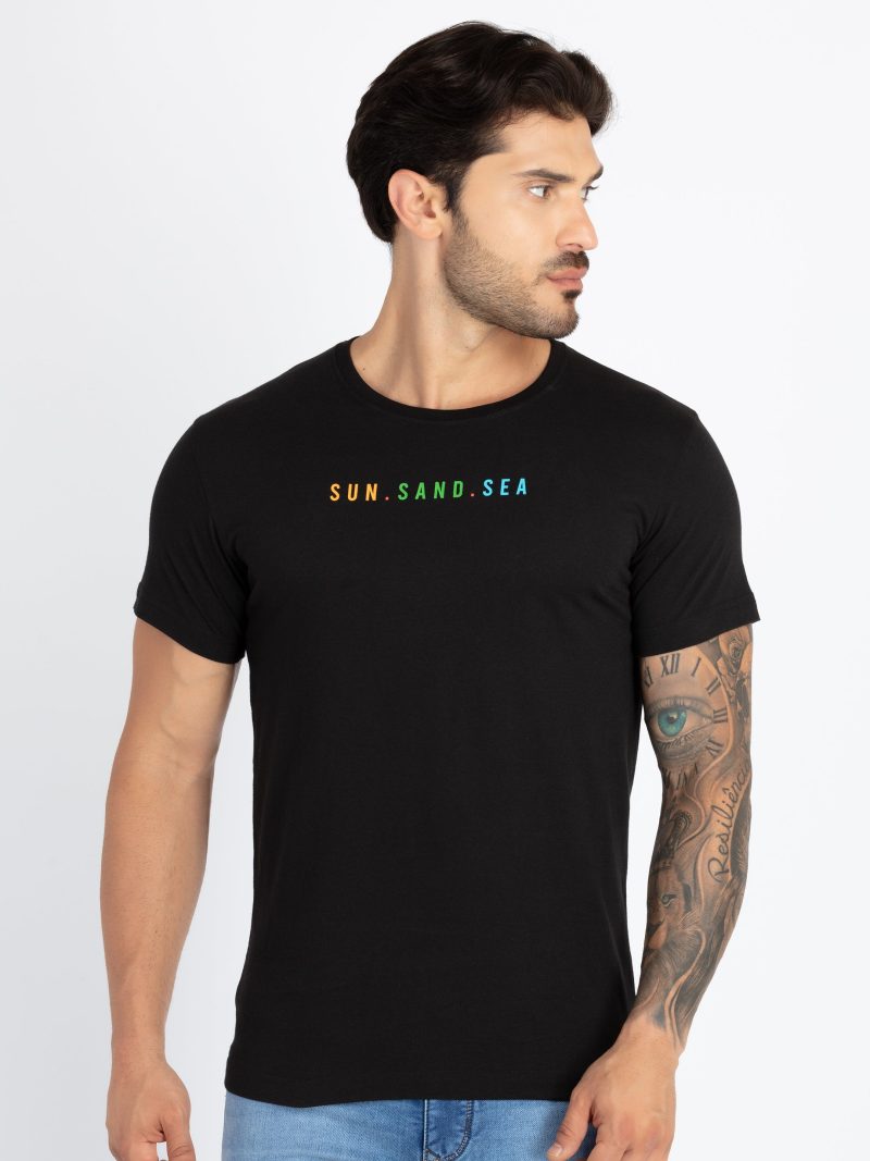 Status Quo Mens Front & Back Printed Round Neck T-Shirt