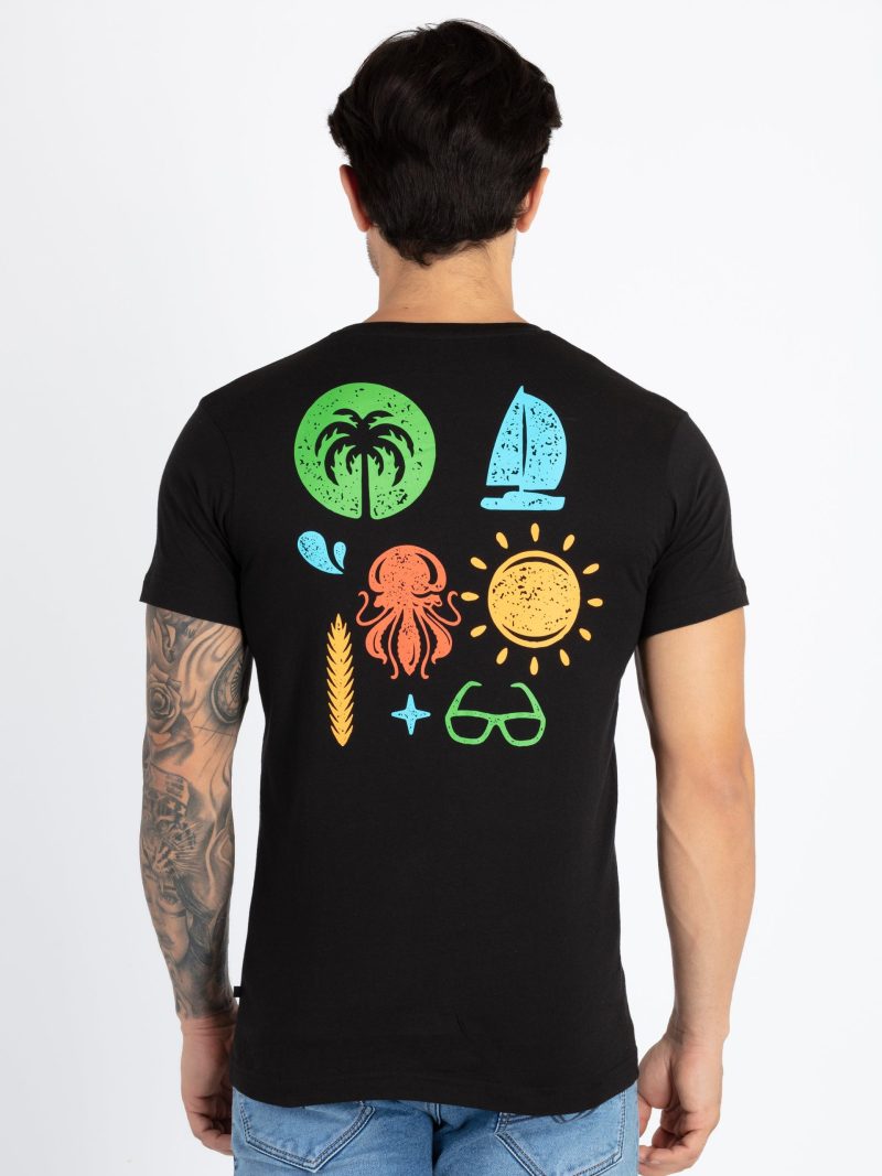 Status Quo Mens Front & Back Printed Round Neck T-Shirt