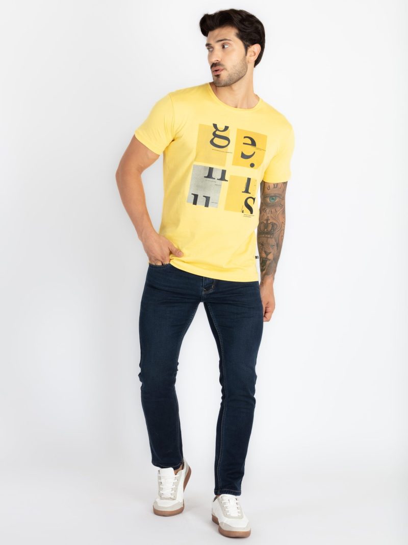 Mens Printed Round Neck T-Shirt