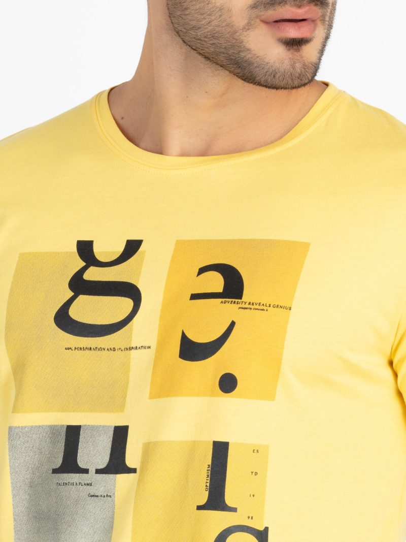 Mens Printed Round Neck T-Shirt