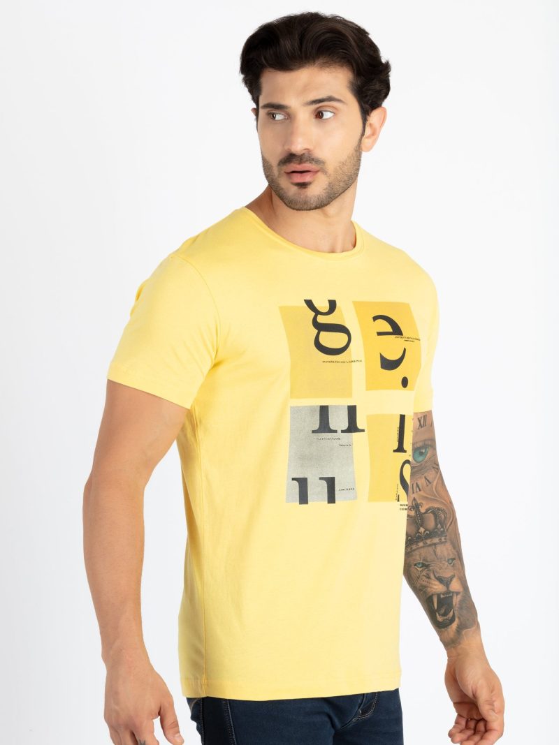 Mens Printed Round Neck T-Shirt