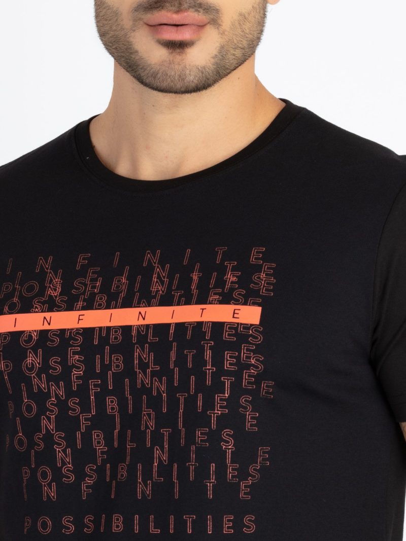 Mens Printed Round Neck T-Shirt