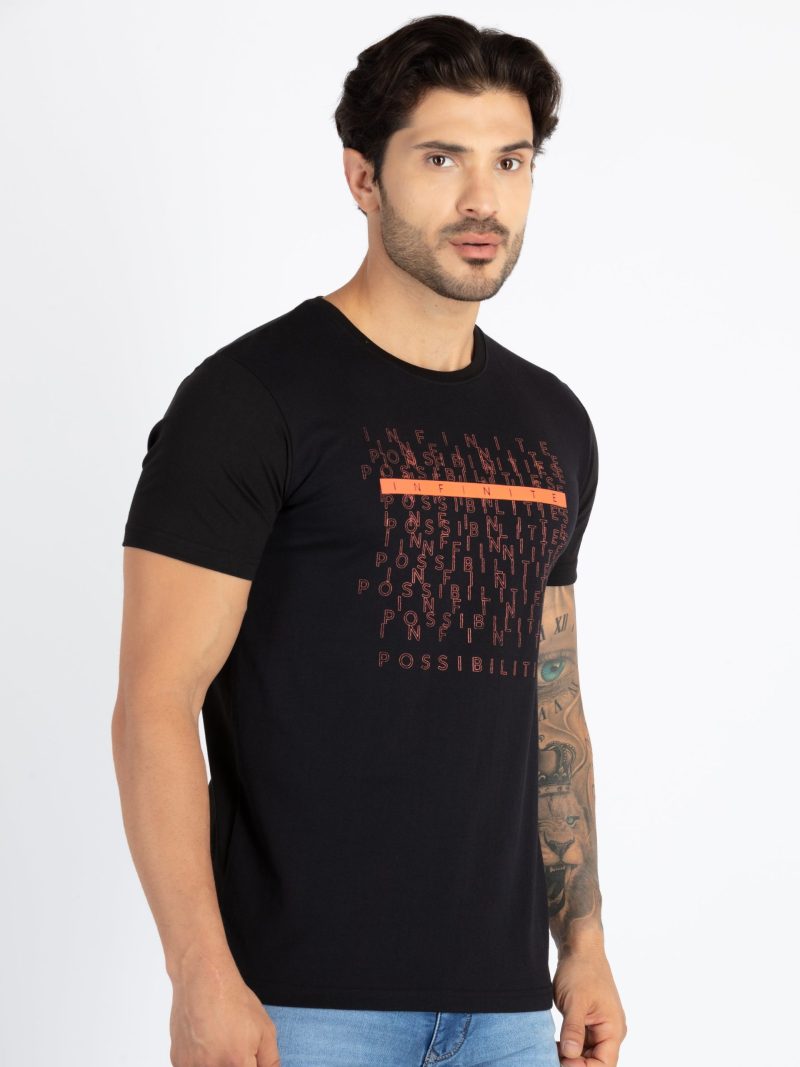 Mens Printed Round Neck T-Shirt