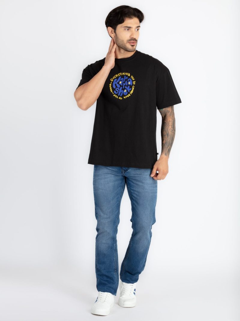 Mens Front & Back Printed Oversized T-Shirt