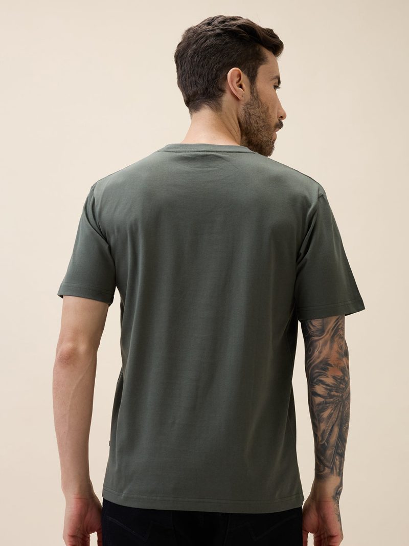 Status Quo Men'S Printed Round Neck Half Sleeves Oversized Tshirt