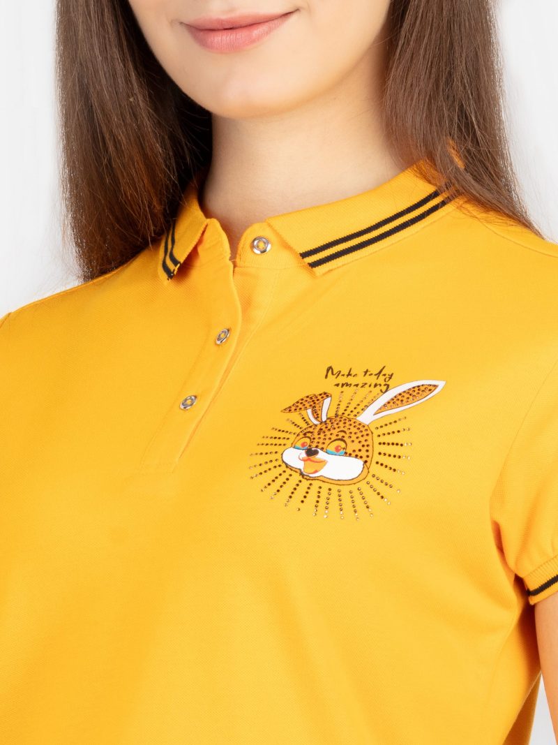 Status Quo Women Chest Printed Round Neck Regular Fit Tshirt