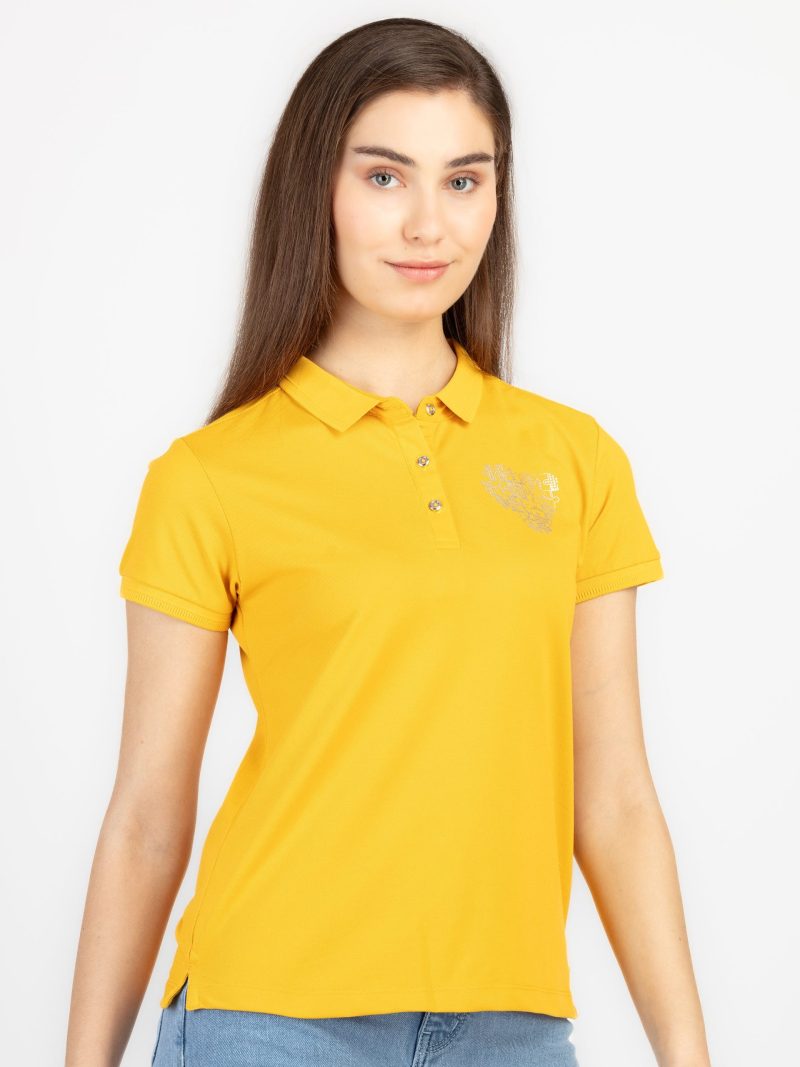 Status Quo Women Chest Printed Round Neck Regular Fit Tshirt