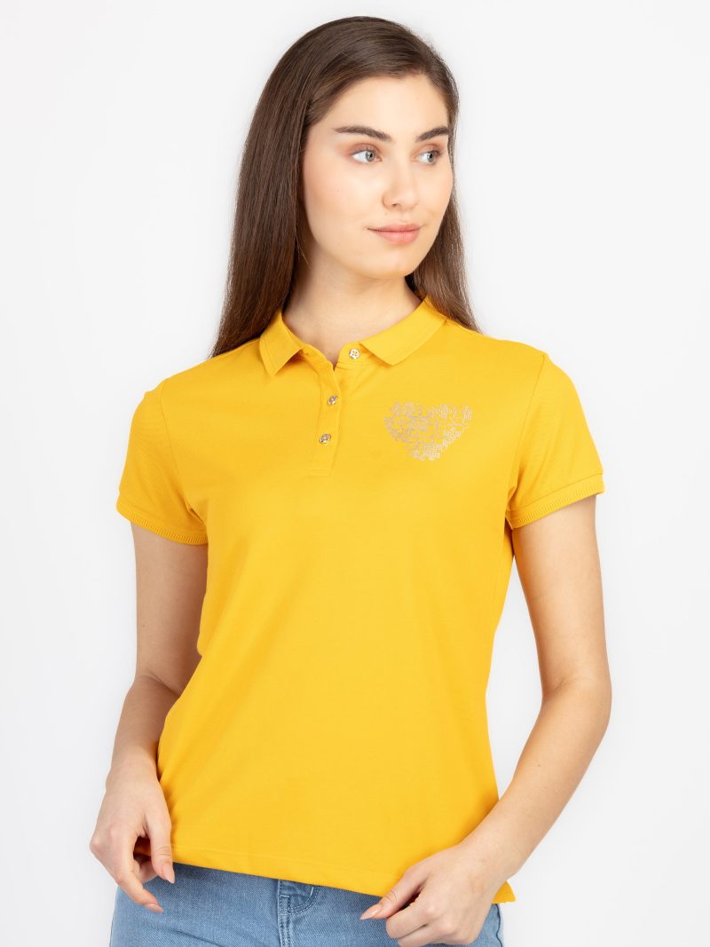Status Quo Women Chest Printed Round Neck Regular Fit Tshirt