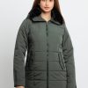 Status Quo Womens Quilted Hooded Jacket