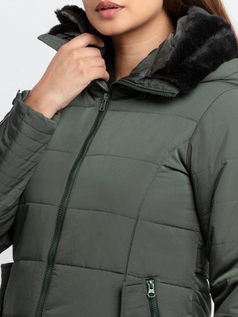 Status Quo Womens Quilted Hooded Jacket