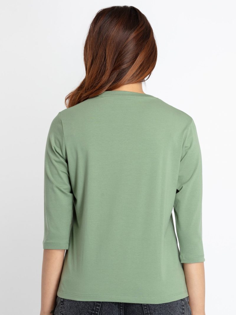 Status Quo Women Printed Round Neck Regular Fit Tshirt